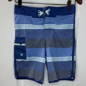 Art Class Blue Striped Swim Trunks